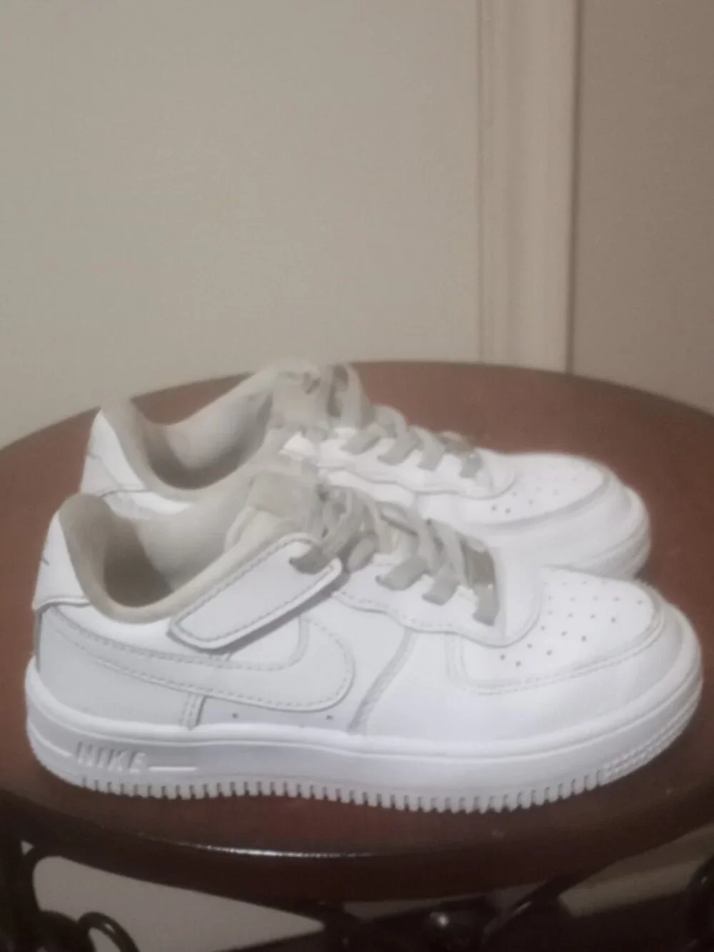 Nike Air Force Low Easyon 'Triple White 'Toddler Sneakers FN0237-111 Sz. 11C
